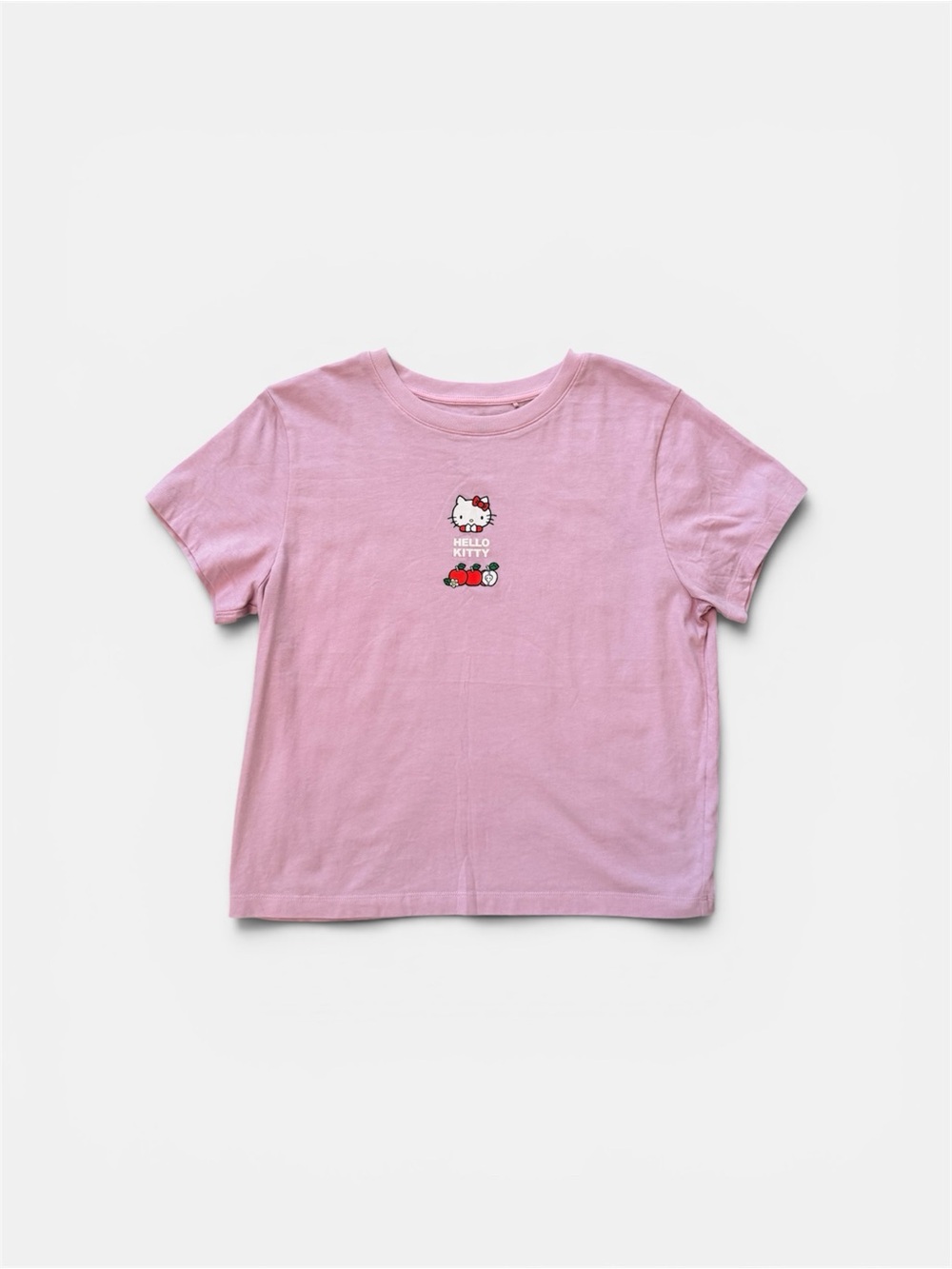 Hello Kitty Light Pink Short Sleeve Tee with Mini Front Graphic